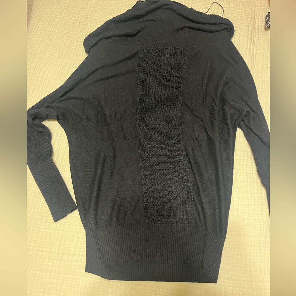 Winter sweater with swoop neck,